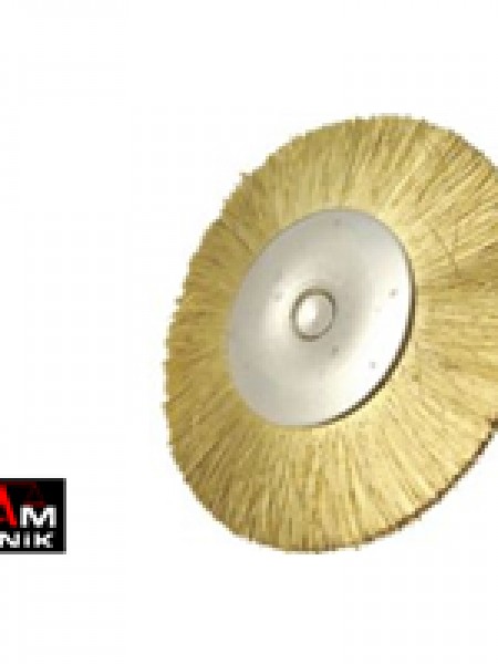 Mandrenli Sarı Düz Tel Fırça 3cm