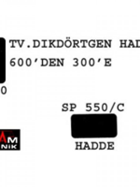 Dikdörtgen Hadde 600-300