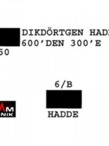 Dikdörtgen Hadde 600-300